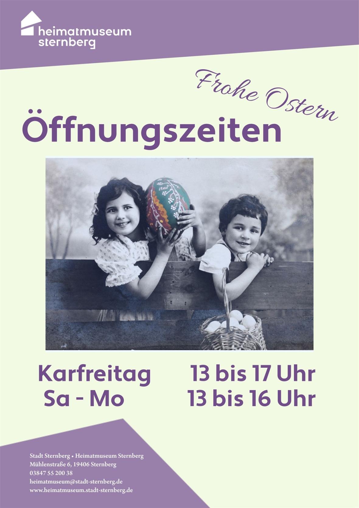 Plakat Öffnung Ostern